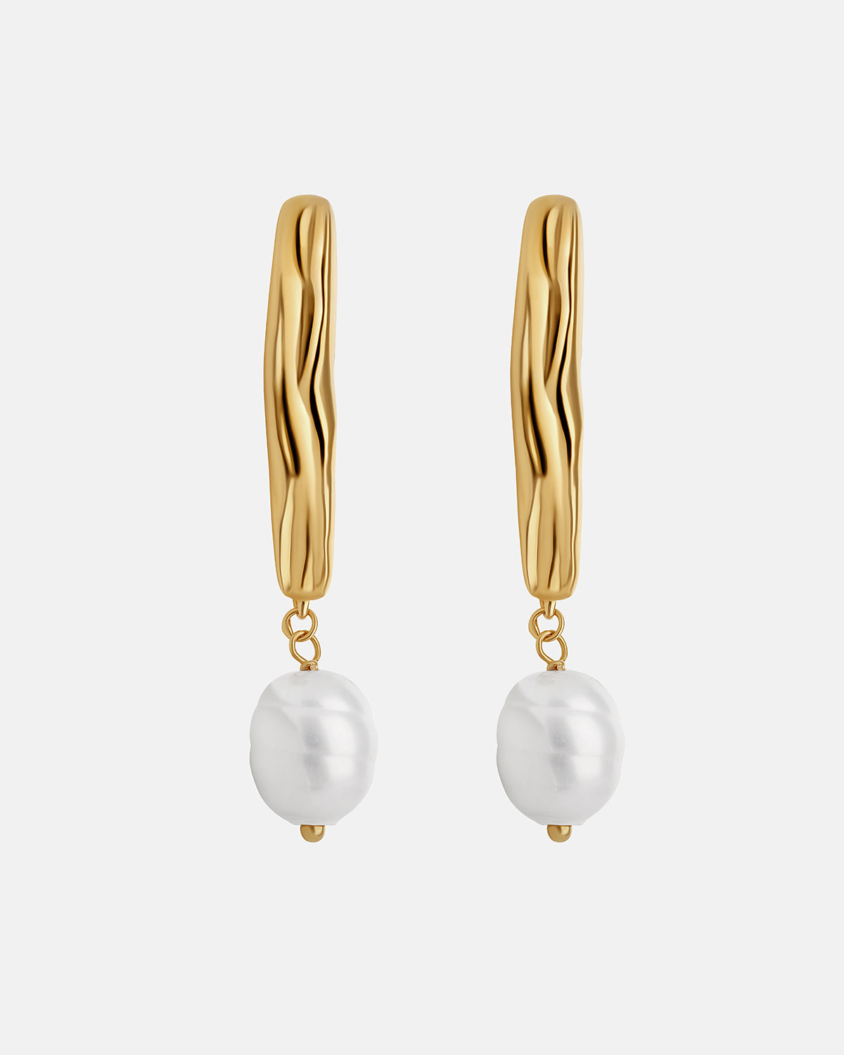 Aurora Pearl Drop Earrings in Gold Vermeil