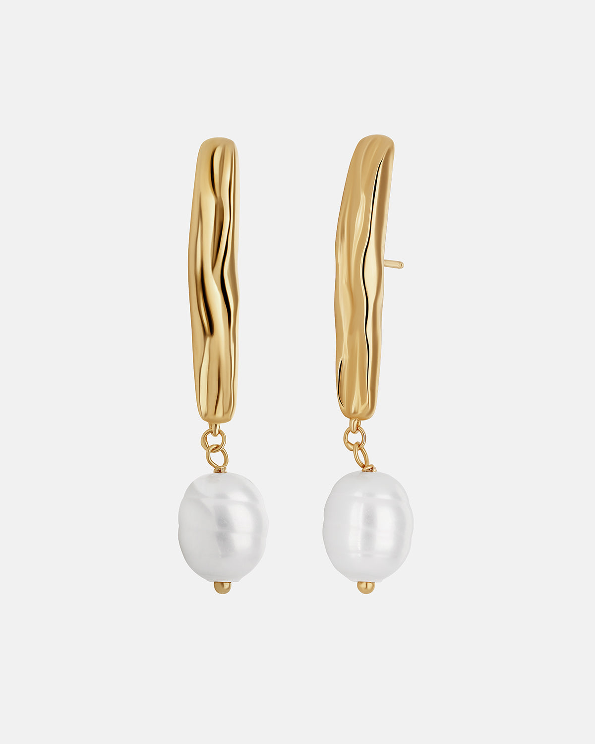 Aurora Pearl Drop Earrings in Gold Vermeil