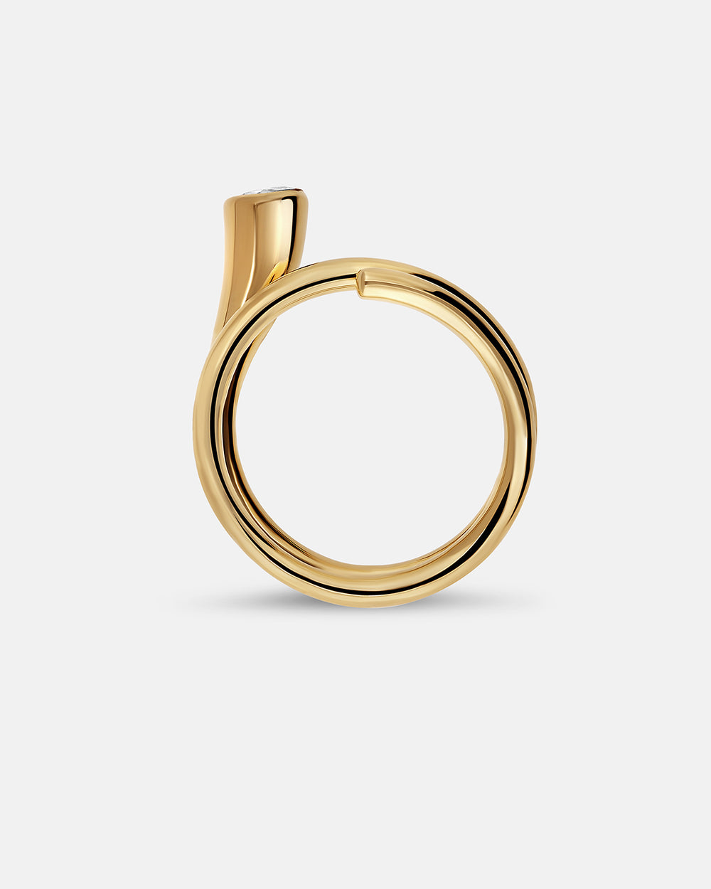 Vera Solitaire Ring in 18K Solid Gold, Diamond