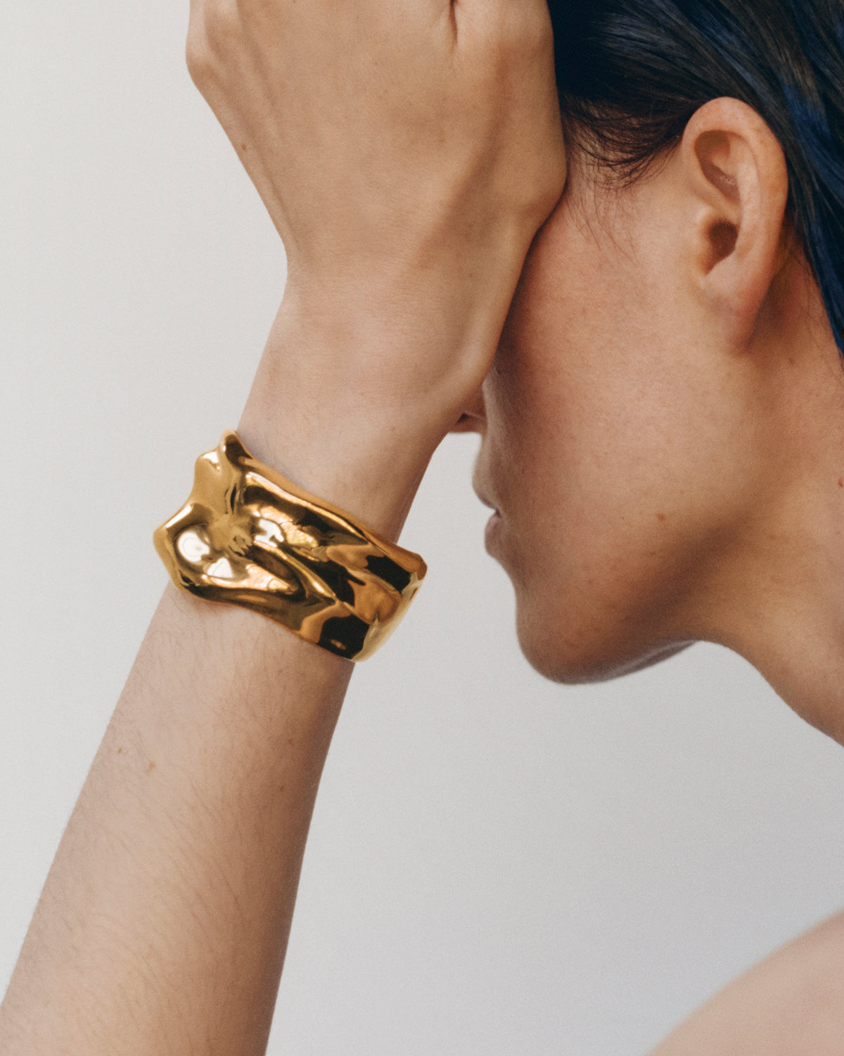 Aurora Cuff Bracelet in Gold Vermeil
