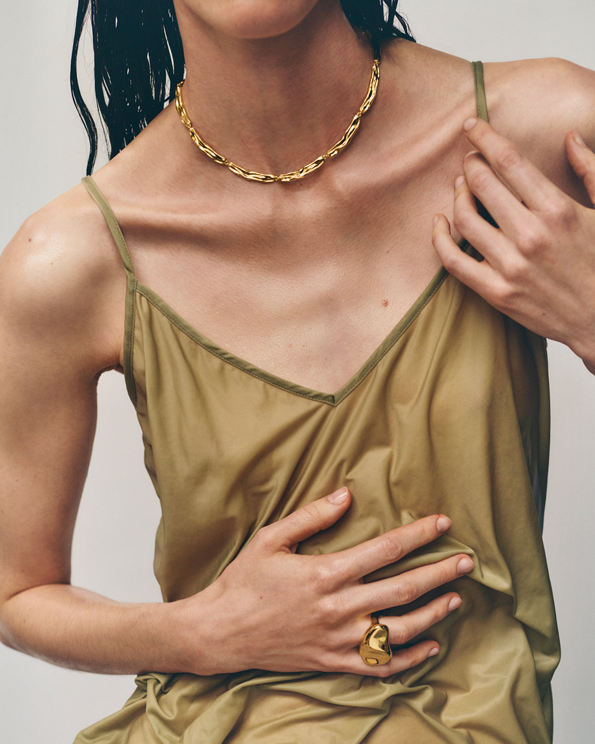 Aurora Collar Necklace in Gold Vermeil