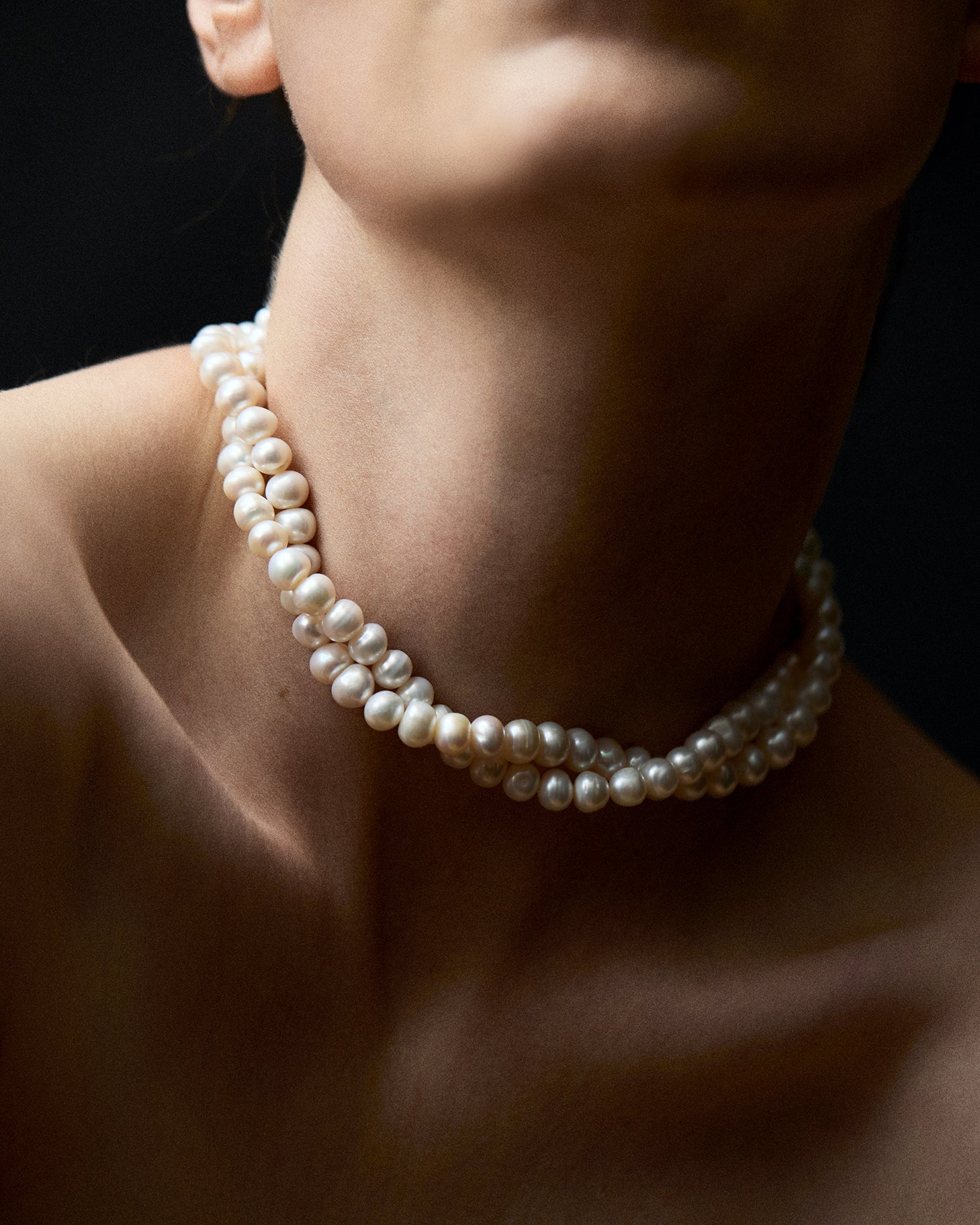 Collier Hope double perles blanches
