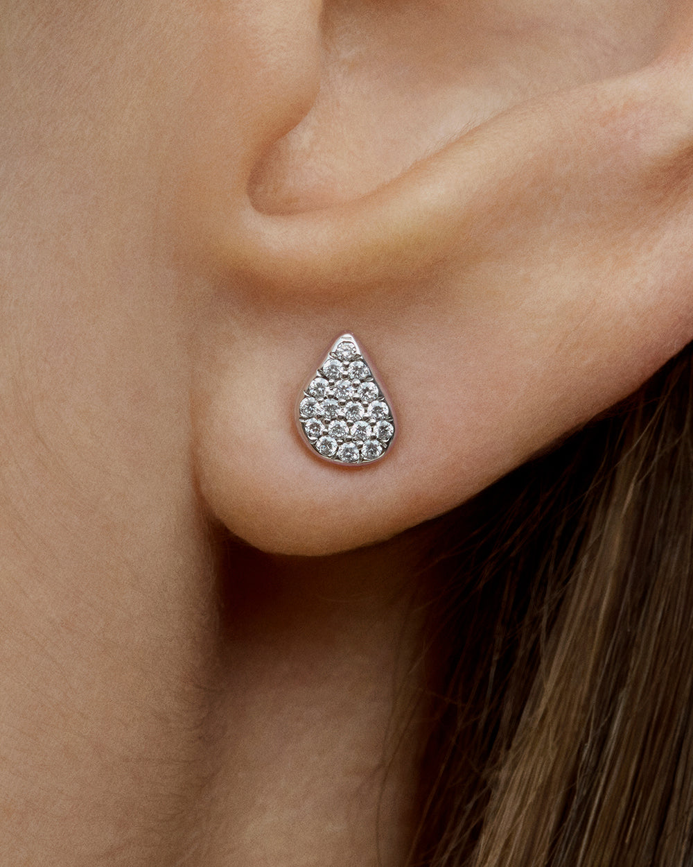 Clous d’Oreilles Diamant Dream en Or Blanc