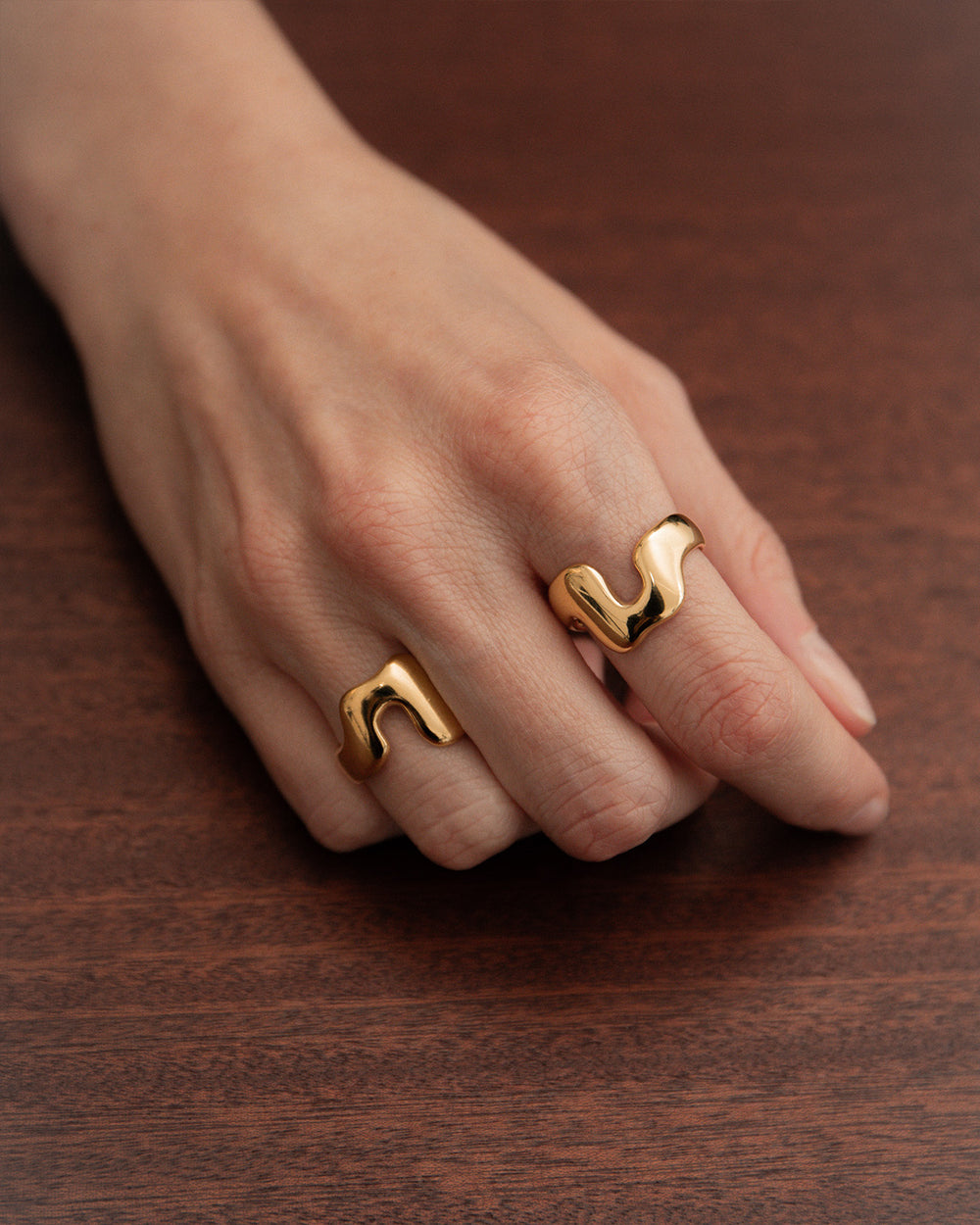 Great Figure Bold Ring In Gold Vermeil