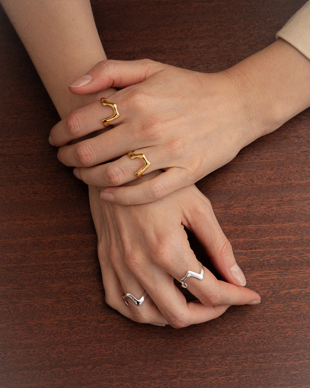 Great Figure Ring In Gold Vermeil