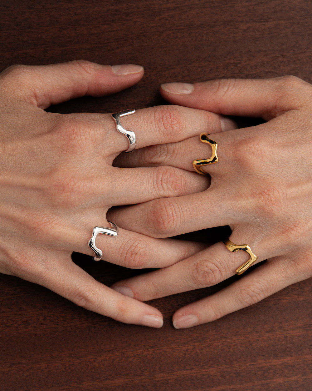 Great Figure Ring In Gold Vermeil
