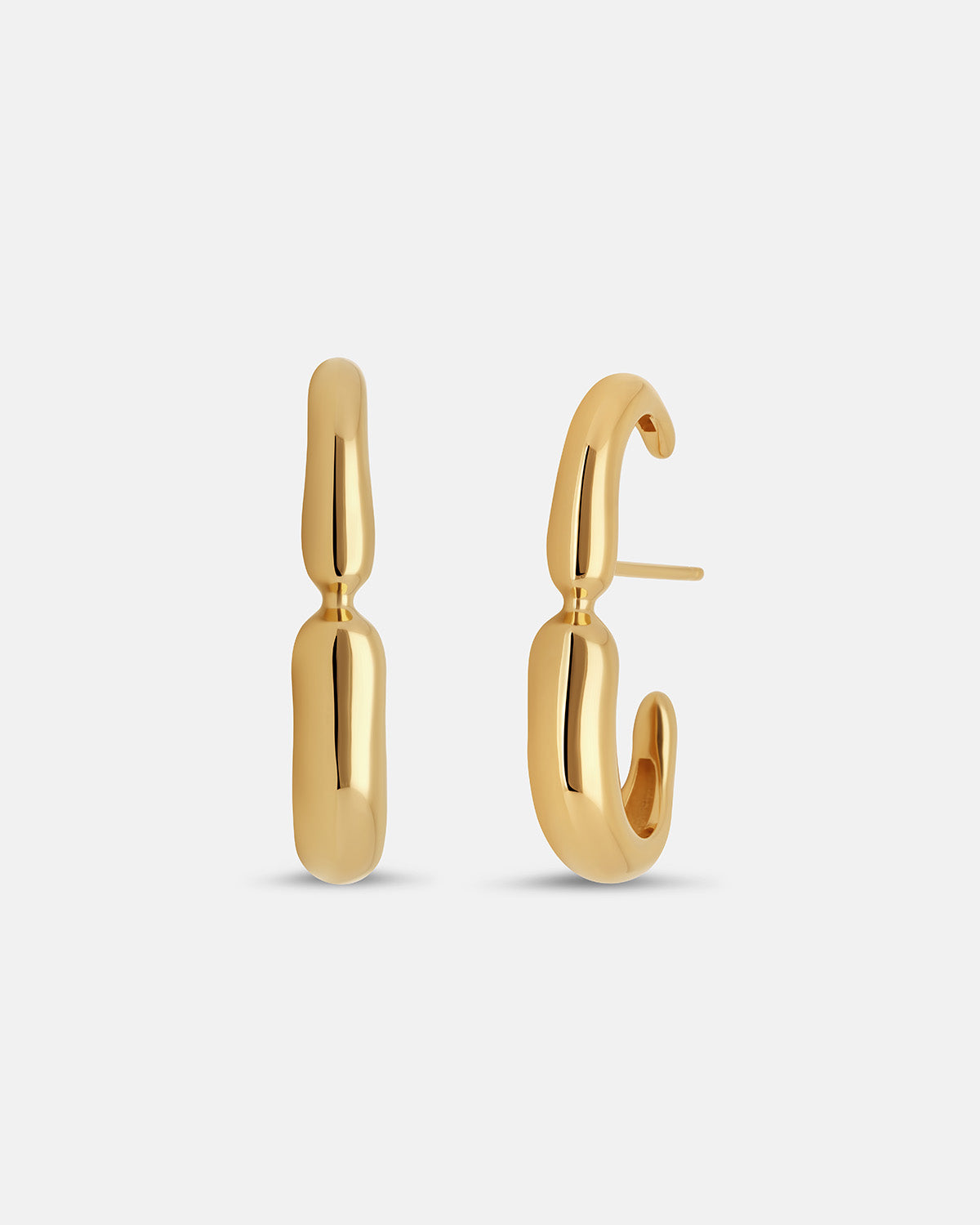 Hope Huggie Earrings In Gold Vermeil