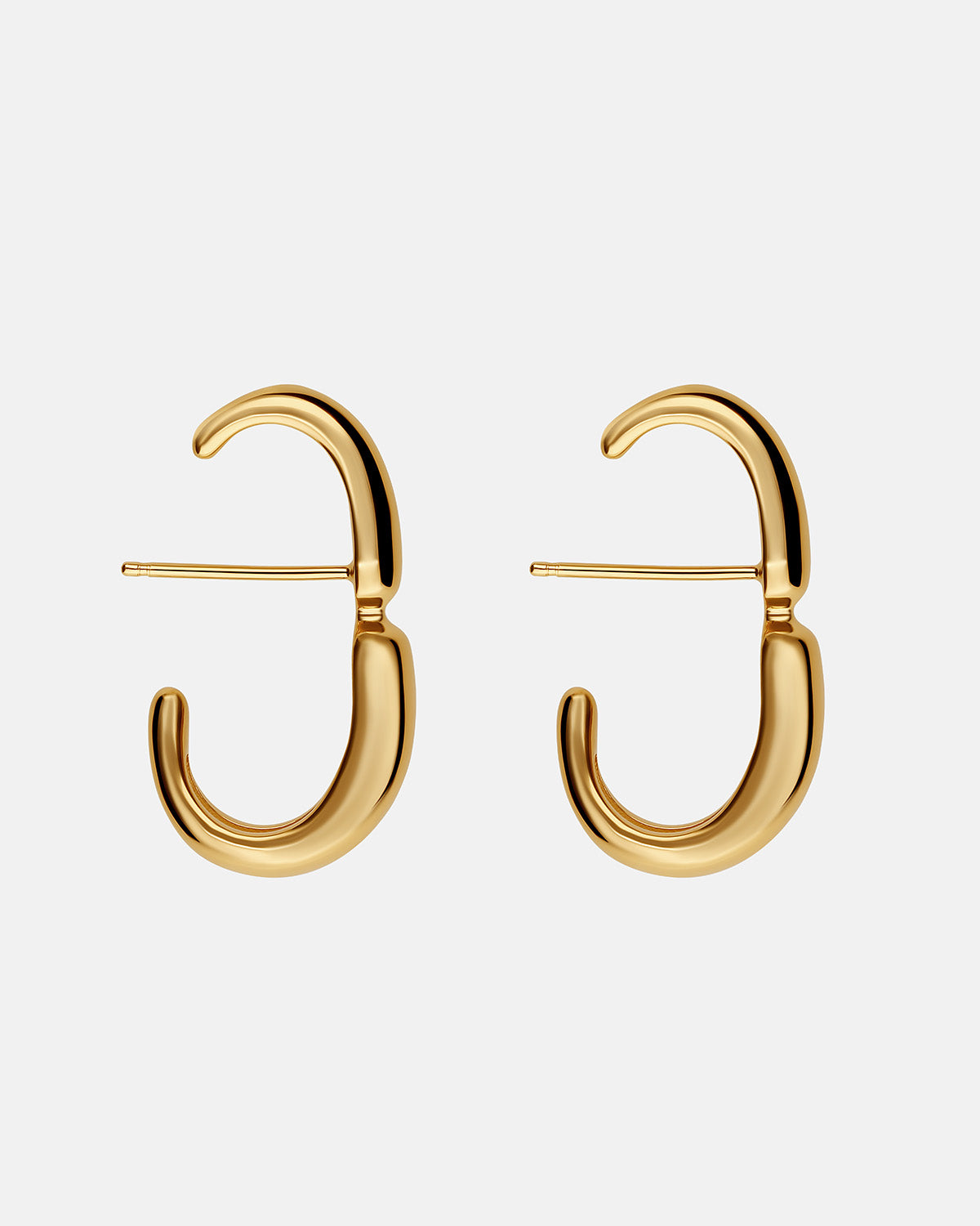 Hope Huggie Earrings In Gold Vermeil
