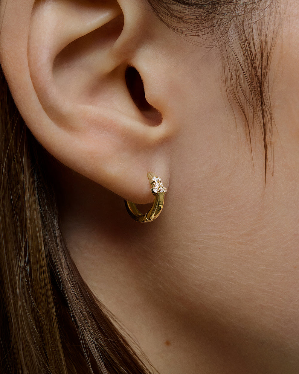 Lumen Accent Diamond Hoops