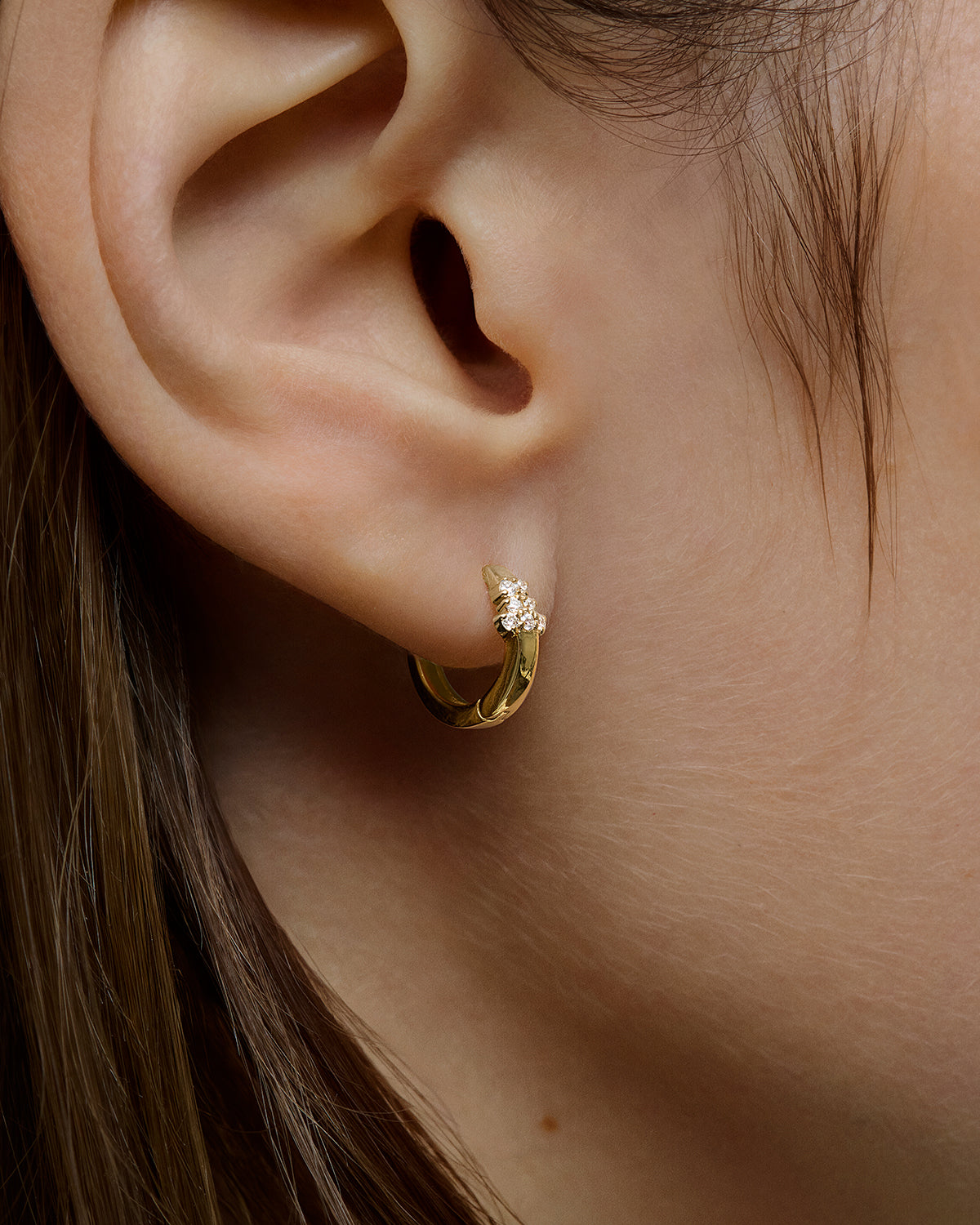 Lumen Accent Diamond Hoops