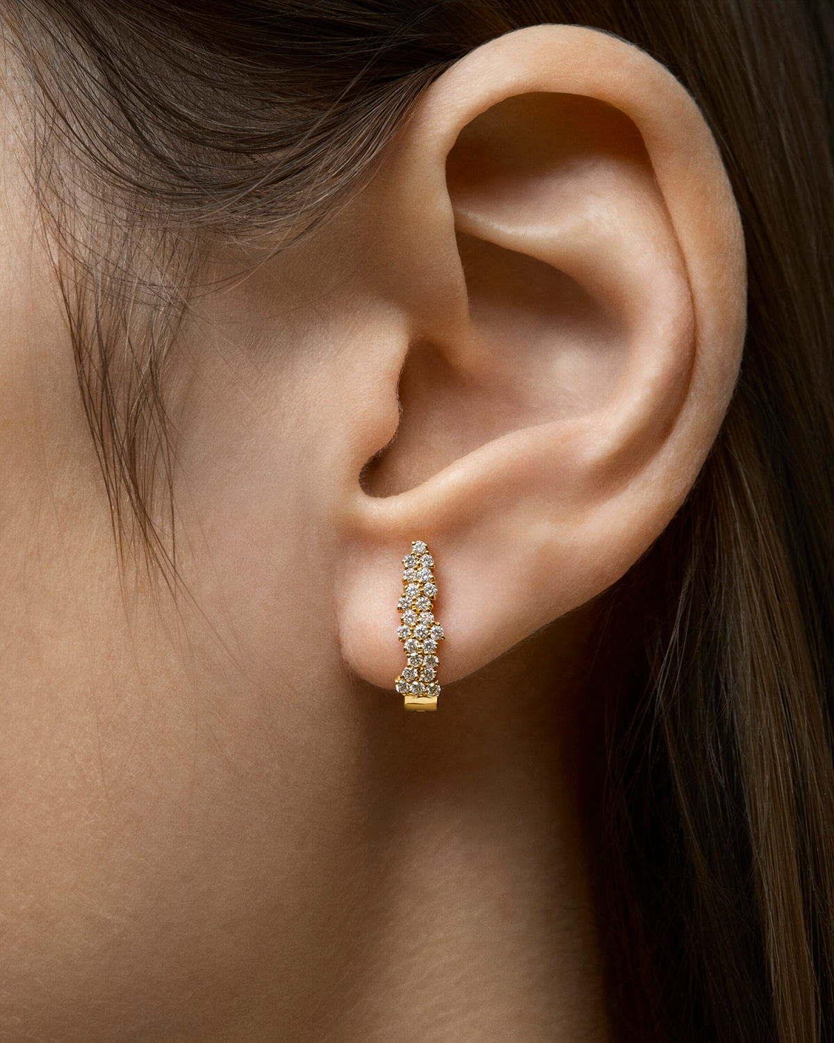 Quiet Intensity Extended Huggie Earrings