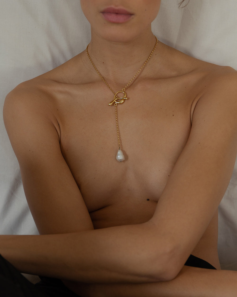 Toggle Chain Talisman Necklace Vermeil