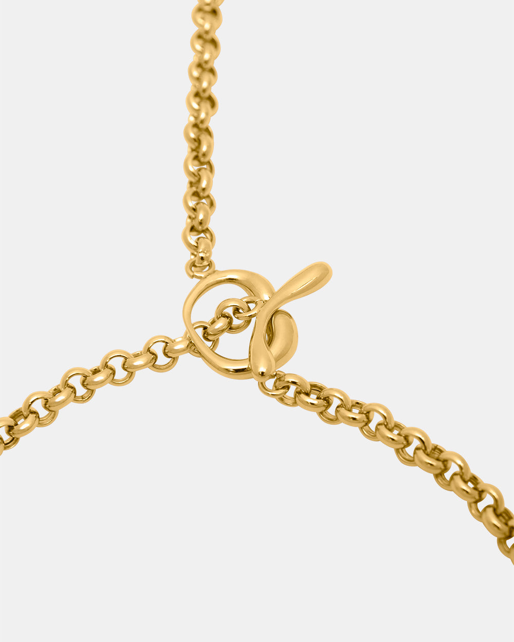 Hope Double Toggle Chain Necklace In Gold Vermeil