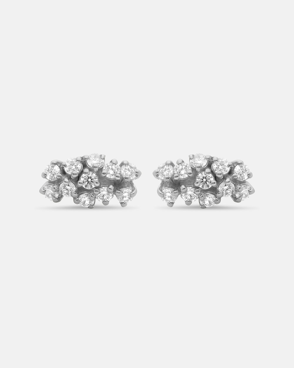 Lyra Studs in White Gold