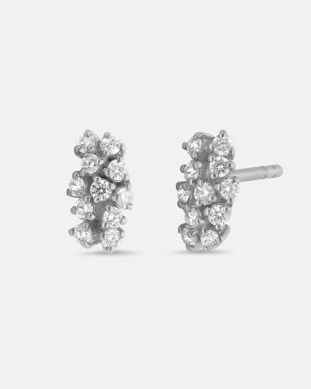Lyra Studs in White Gold