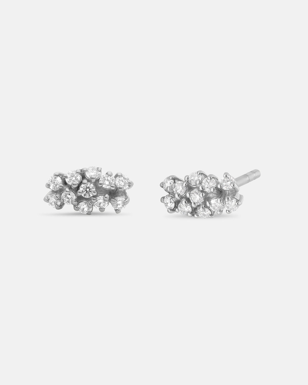 Lyra Studs in White Gold