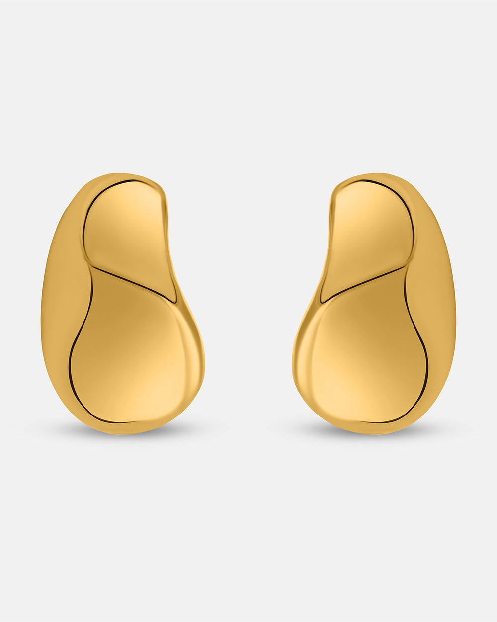 Pedra Sculptural Earrings in Gold Vermeil