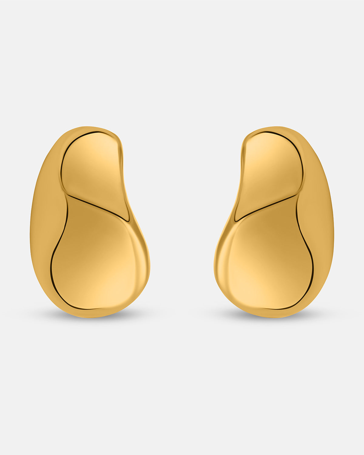Pedra Sculptural Earrings in Gold Vermeil