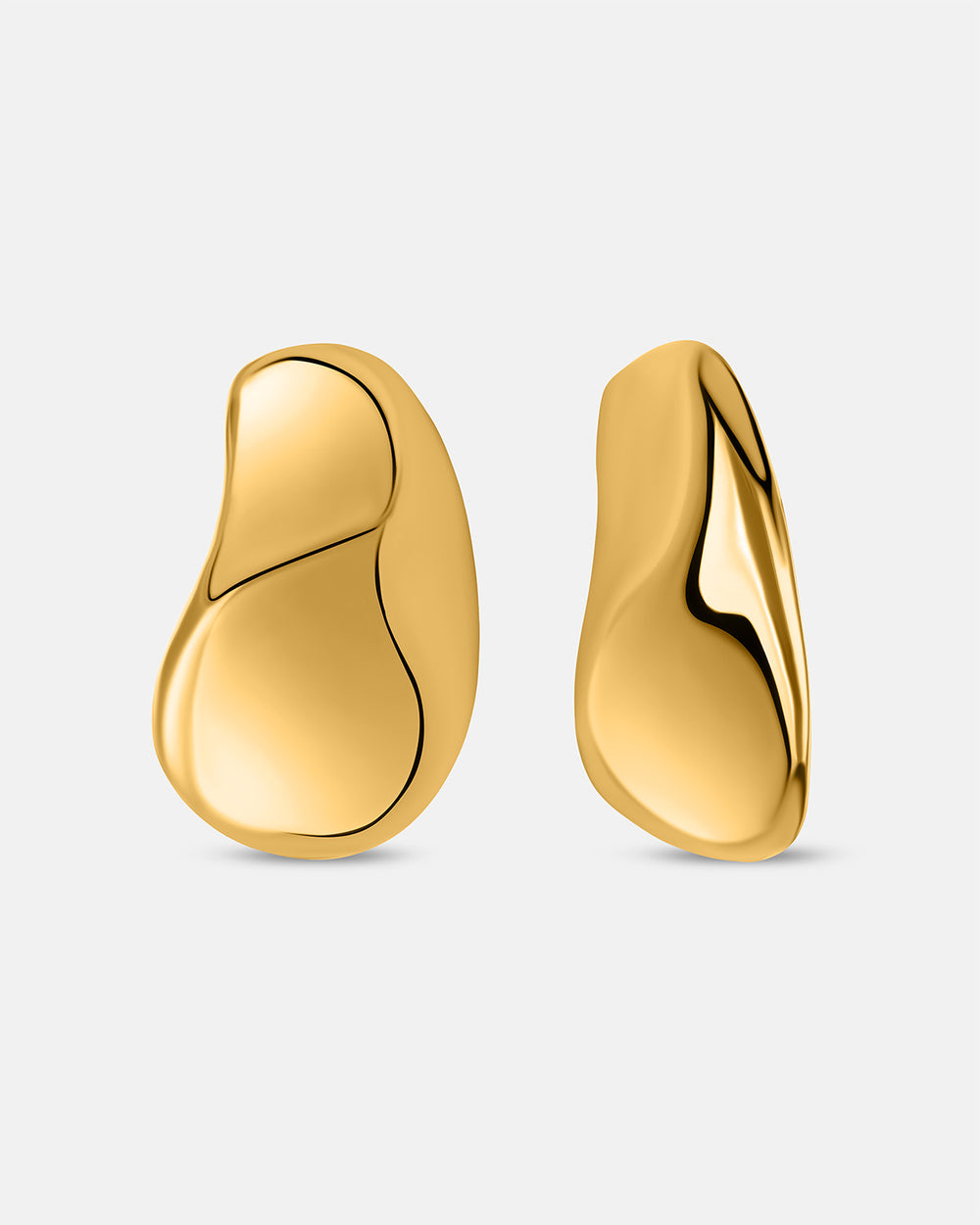 Pedra Sculptural Earrings in Gold Vermeil