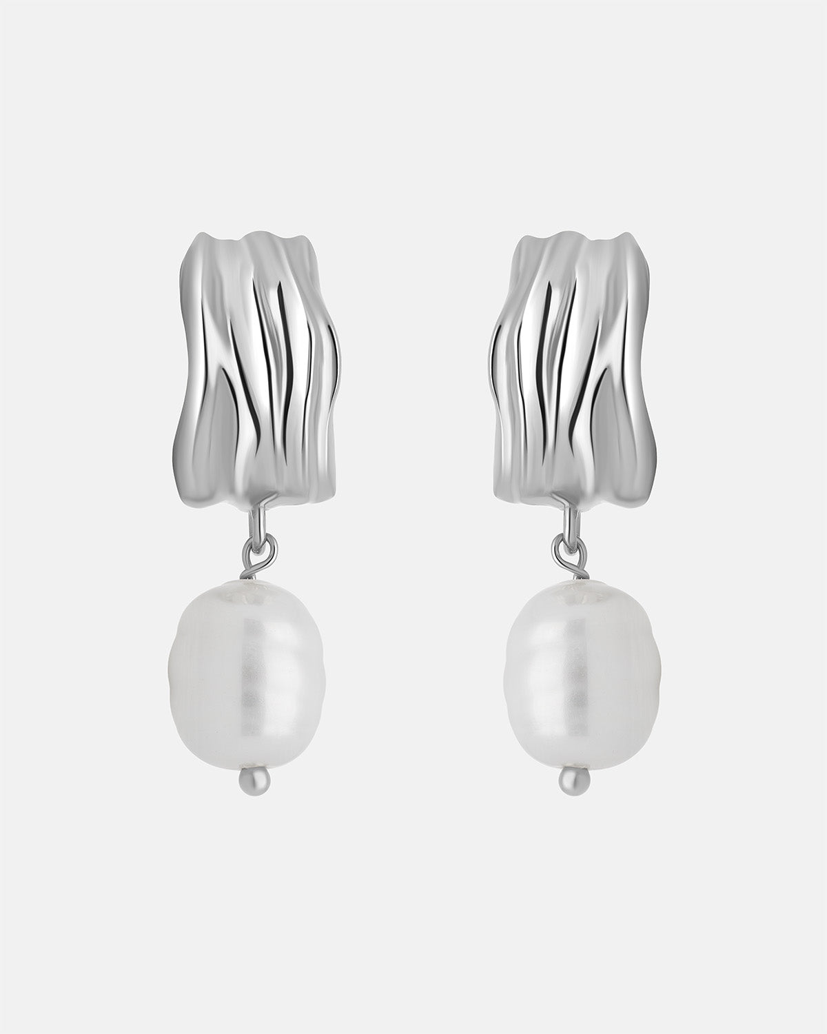 Aurora Pearl Drop Hoops