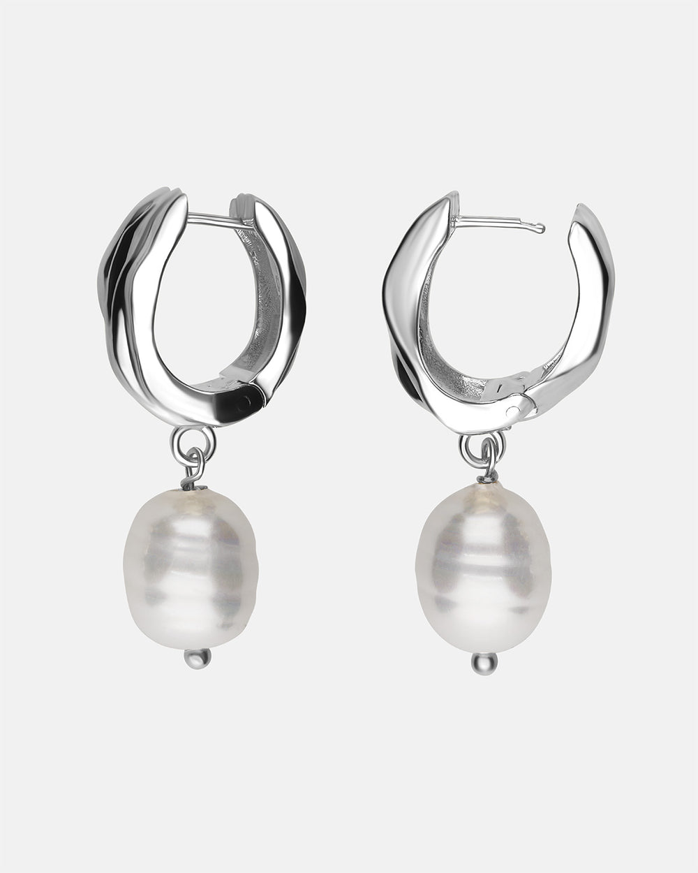 Aurora Pearl Drop Hoops