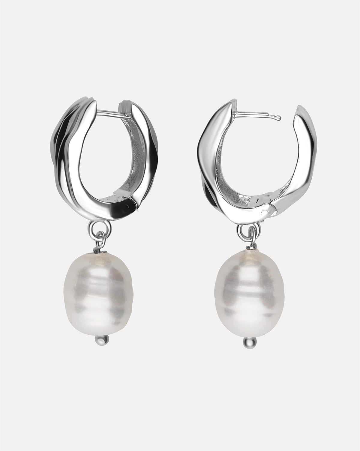 Aurora Pearl Drop Hoops