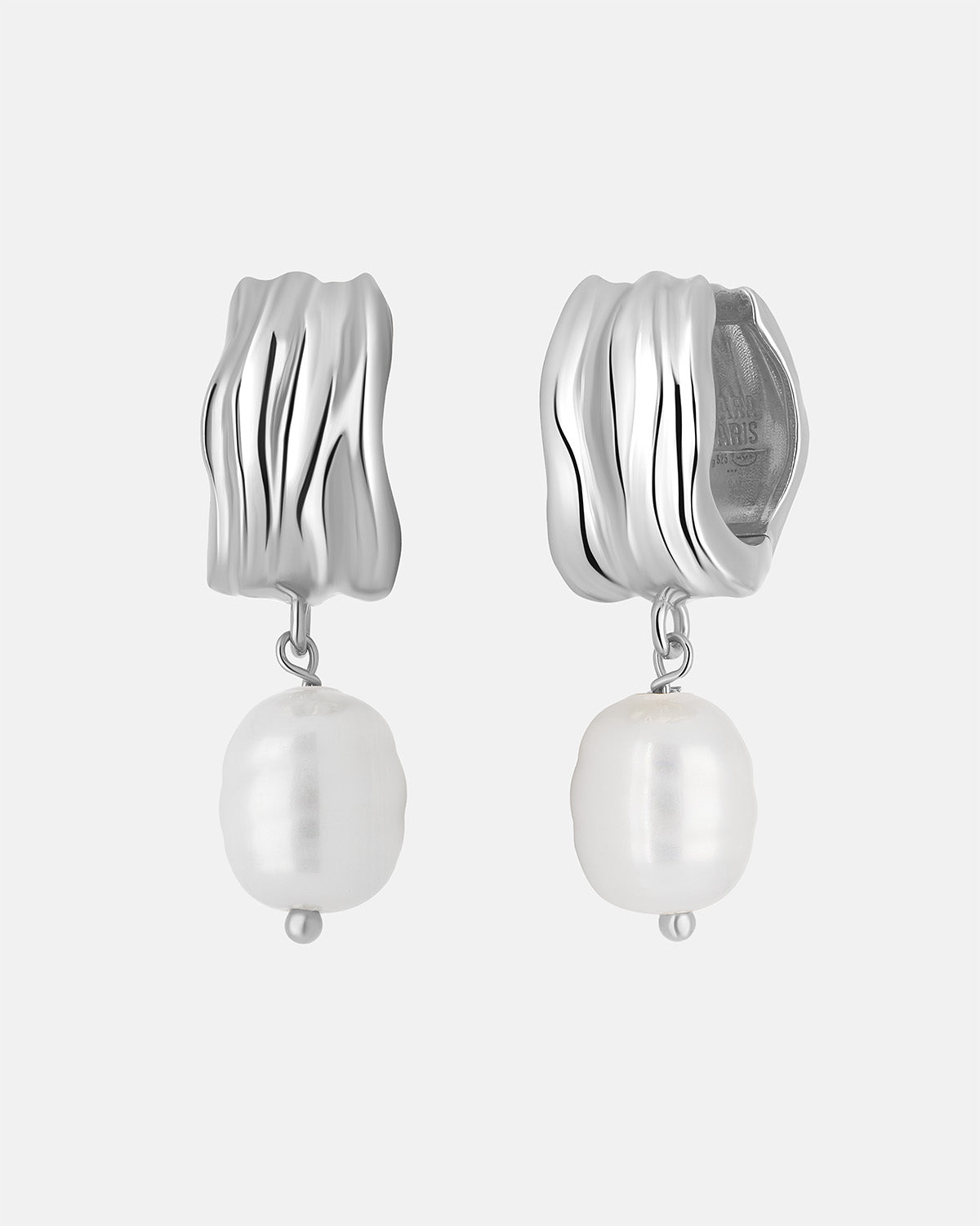 Aurora Pearl Drop Hoops
