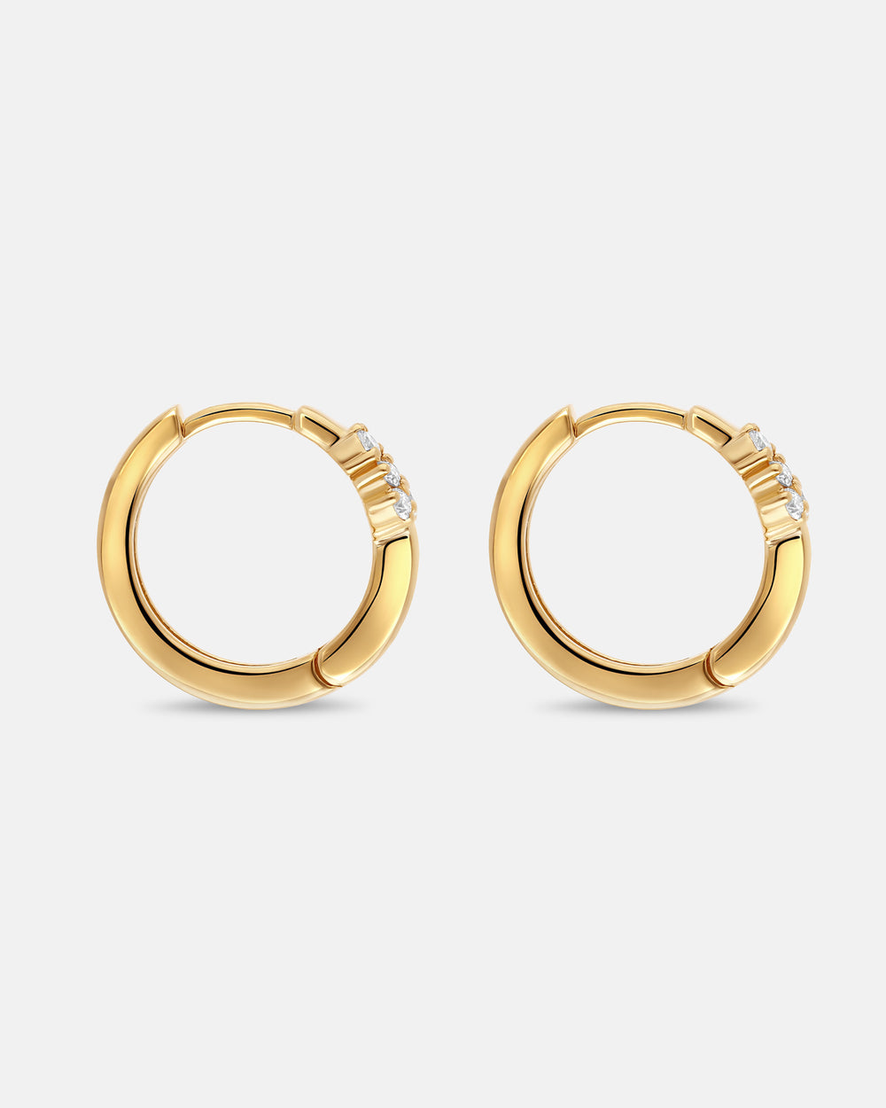 Lumen Accent Diamond Hoops