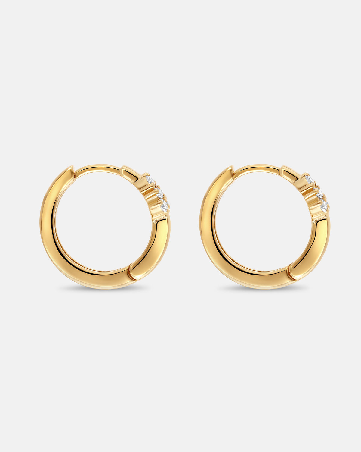 Lumen Accent Diamond Hoops