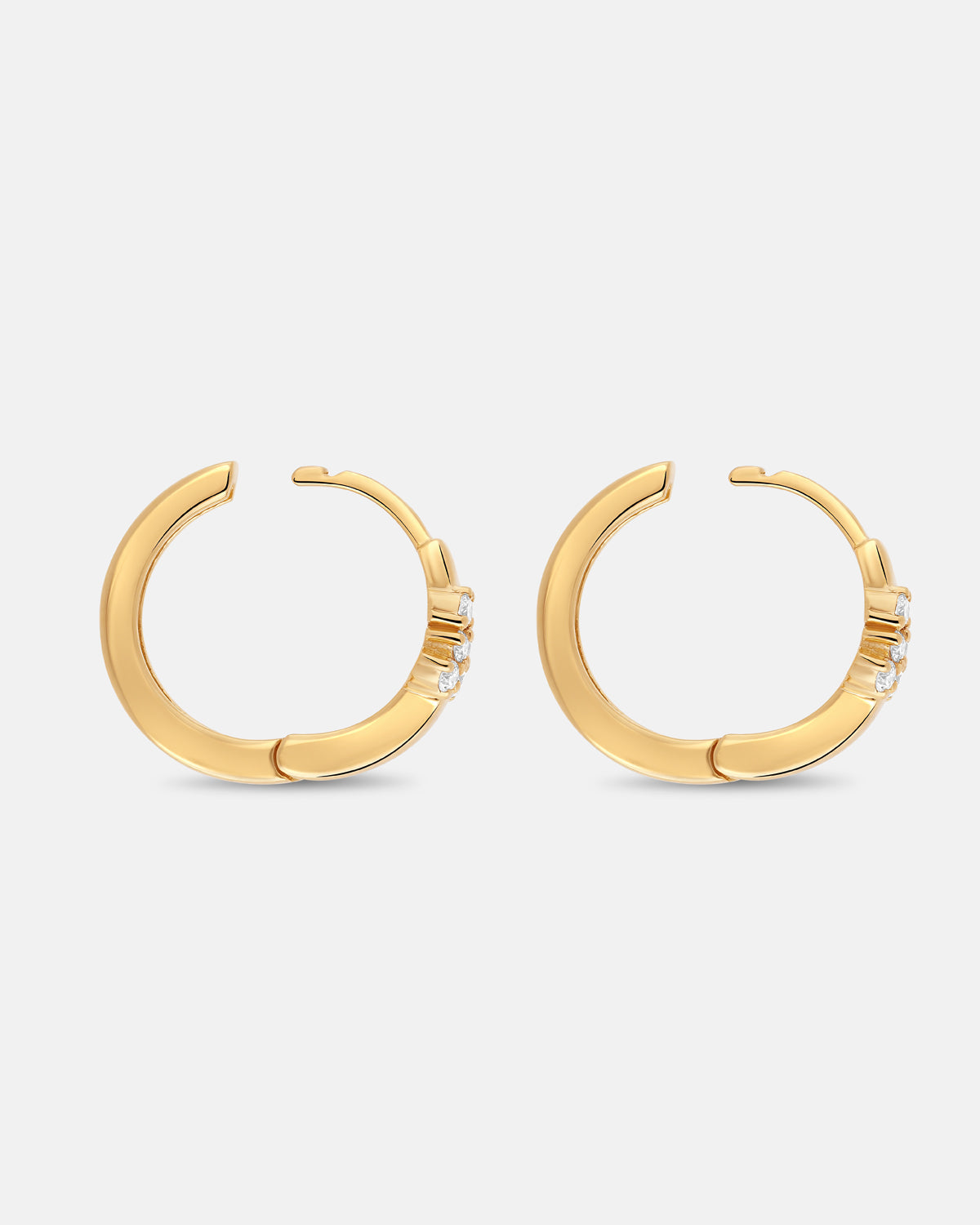 Lumen Accent Diamond Hoops