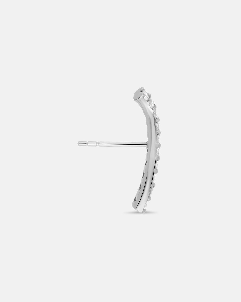 Graceful Fluidity Petite Earrings in White Gold