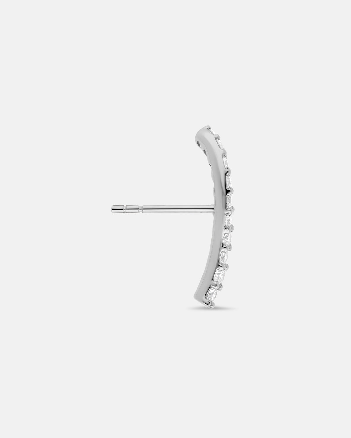 Graceful Fluidity Petite Earrings in White Gold