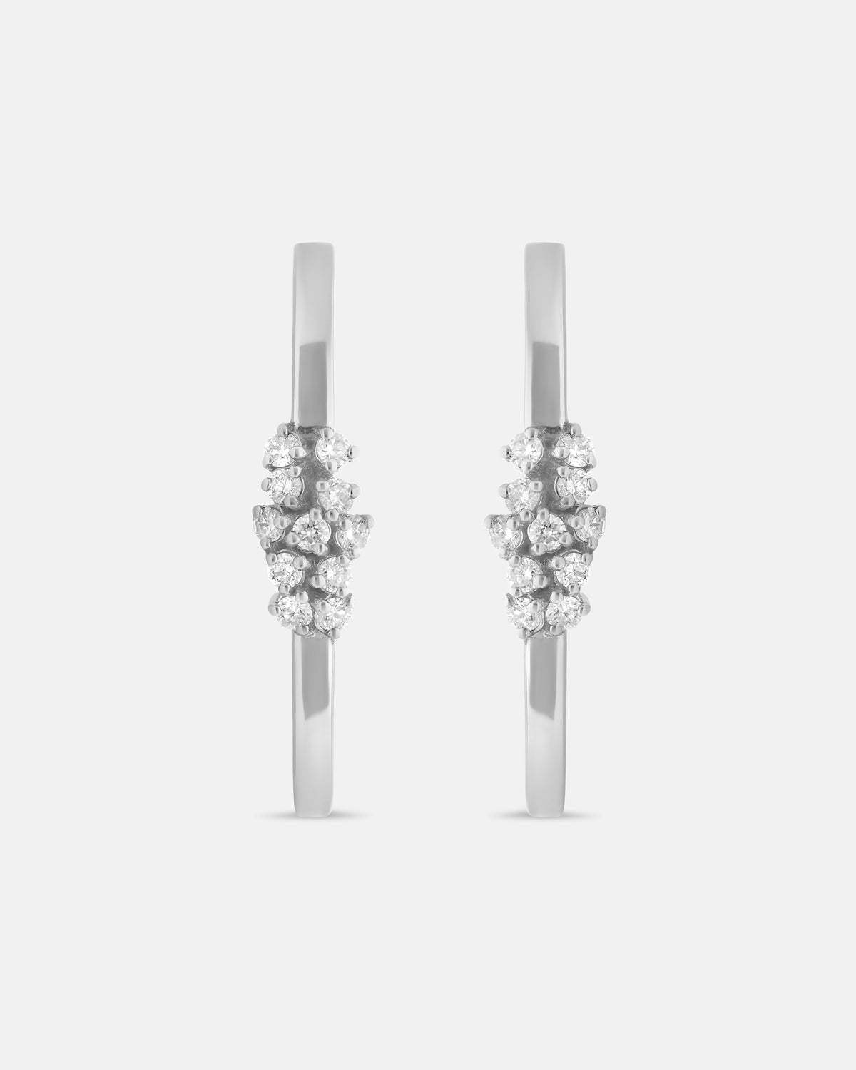 Boucles d’Oreilles Huggie Lyra en Or Blanc