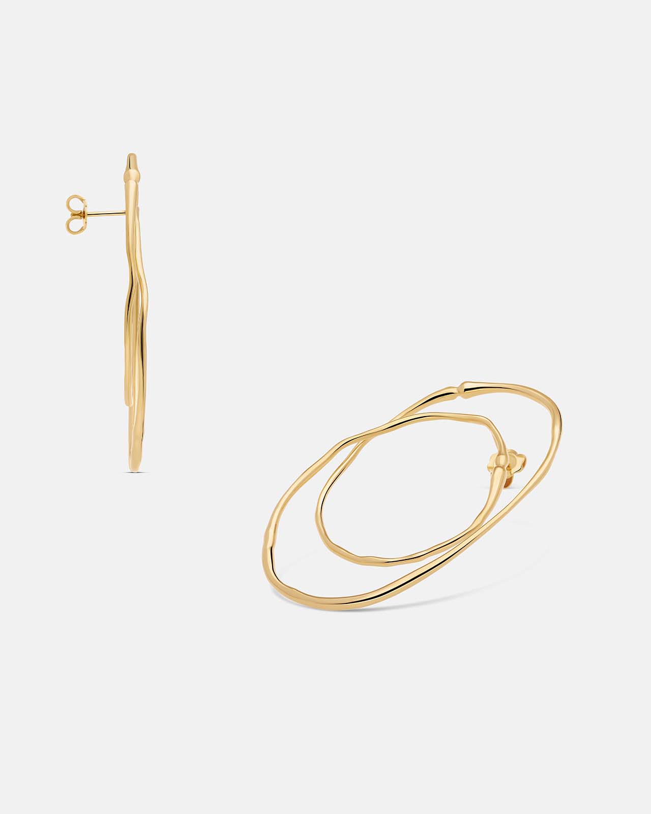 Hope Small Double Hoop Earrings In Gold Vermeil