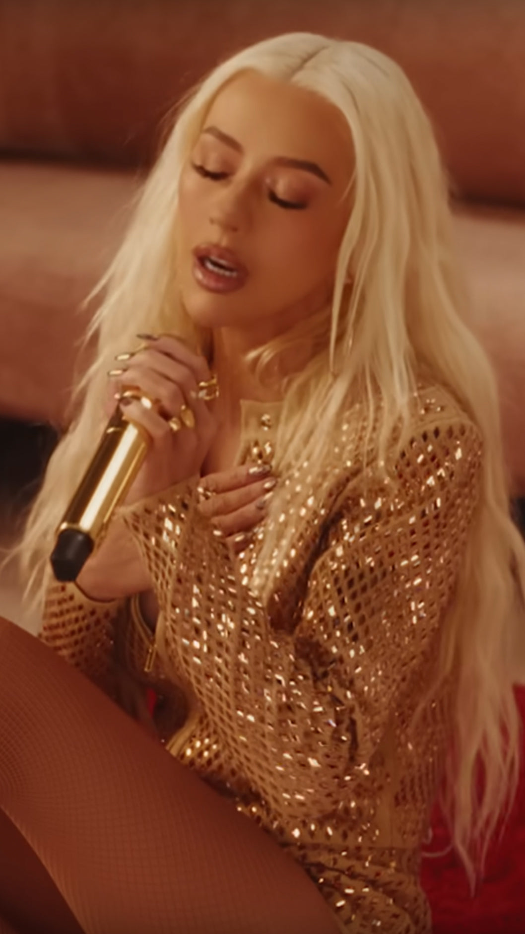 Christina Aguilera porte les bagues Flux, Double Dream et Sweet Thing