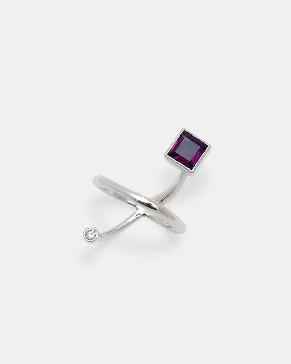 Anillo Mies con rodolita