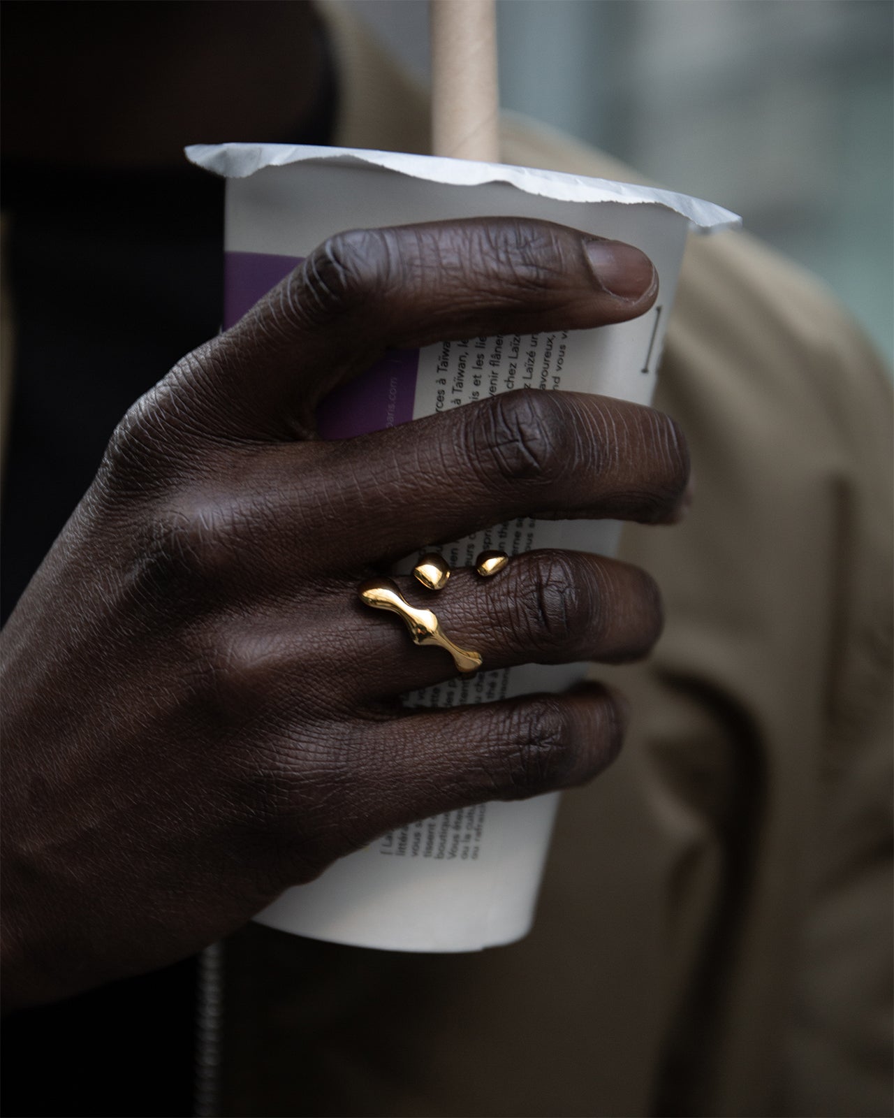 Flux Ring In 18K Solid Gold