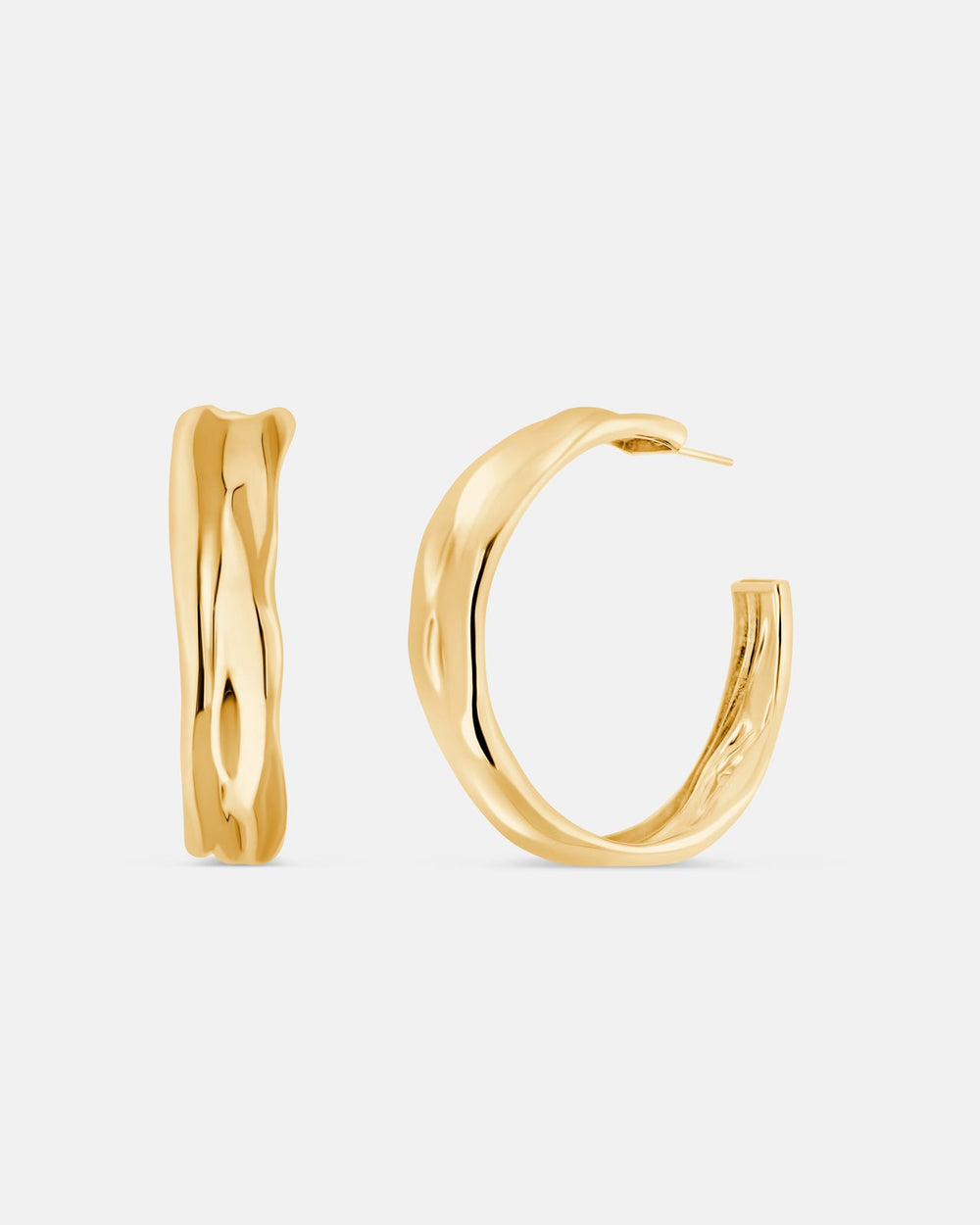 Aurora Large Hoop Earrings In Gold Vermeil