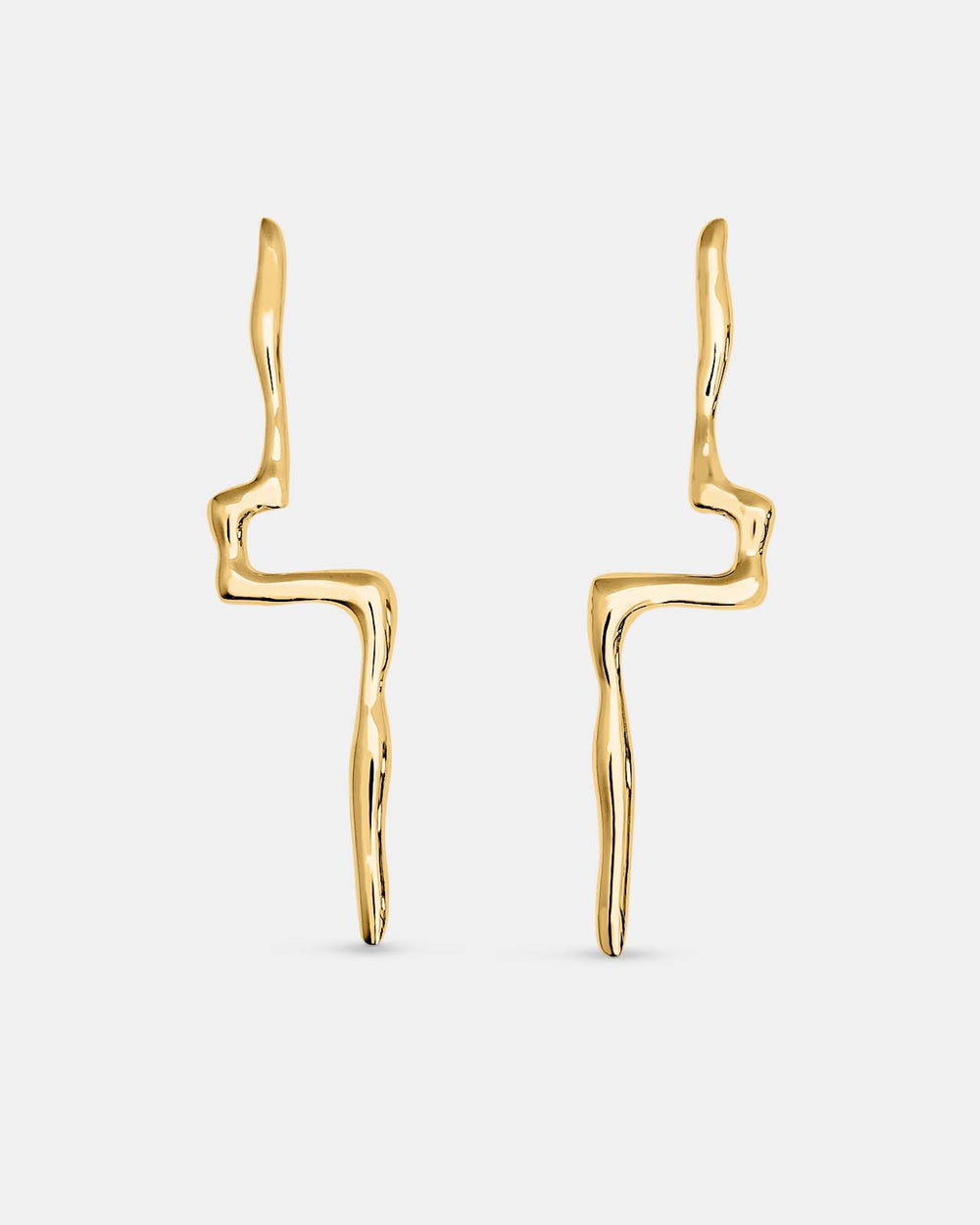 Great Figure Earrings In Gold Vermeil