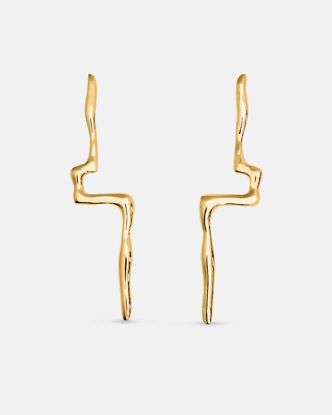 Great Figure Earrings In Gold Vermeil