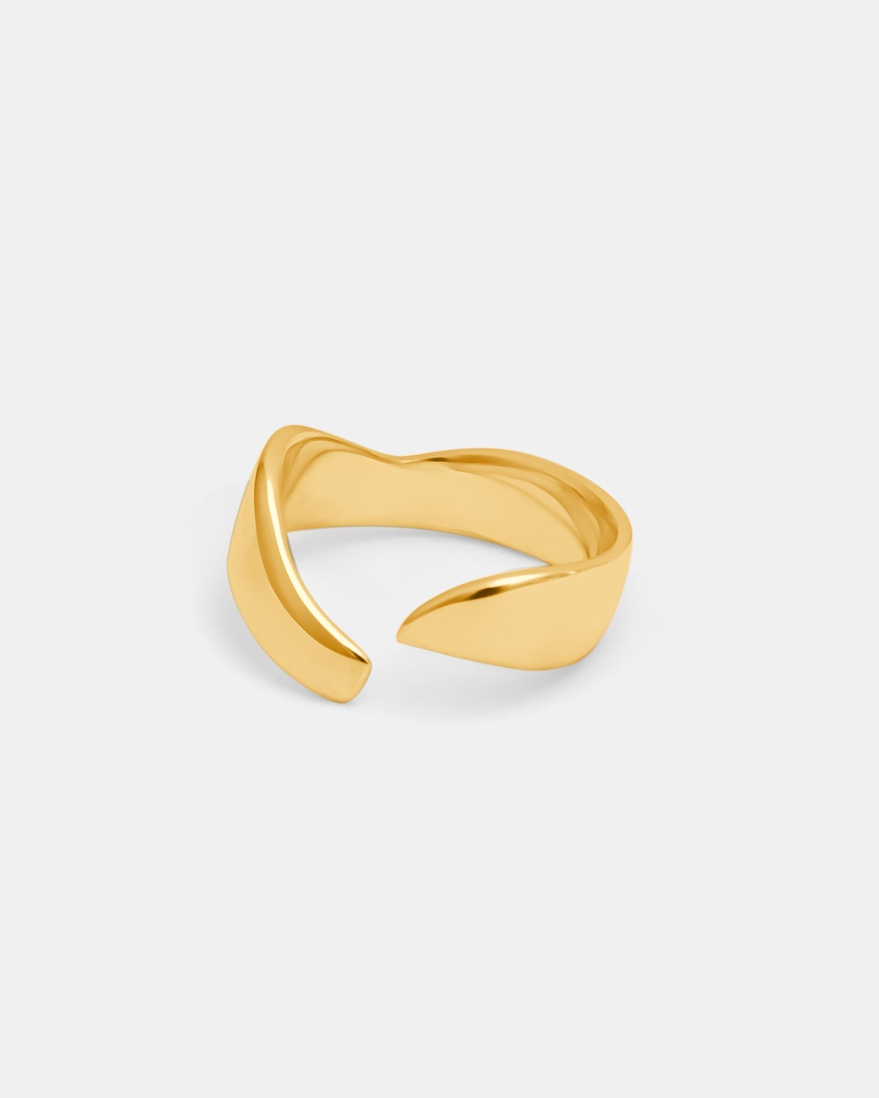 Perfectly Imperfect Cigar Band Ring In Gold Vermeil