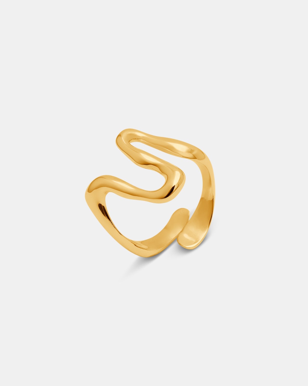 New Wave Ring In Gold Vermeil