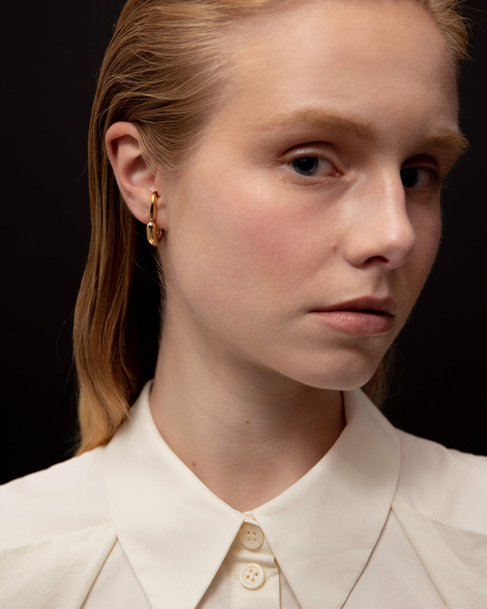 Pendientes Hope Huggie en vermeil