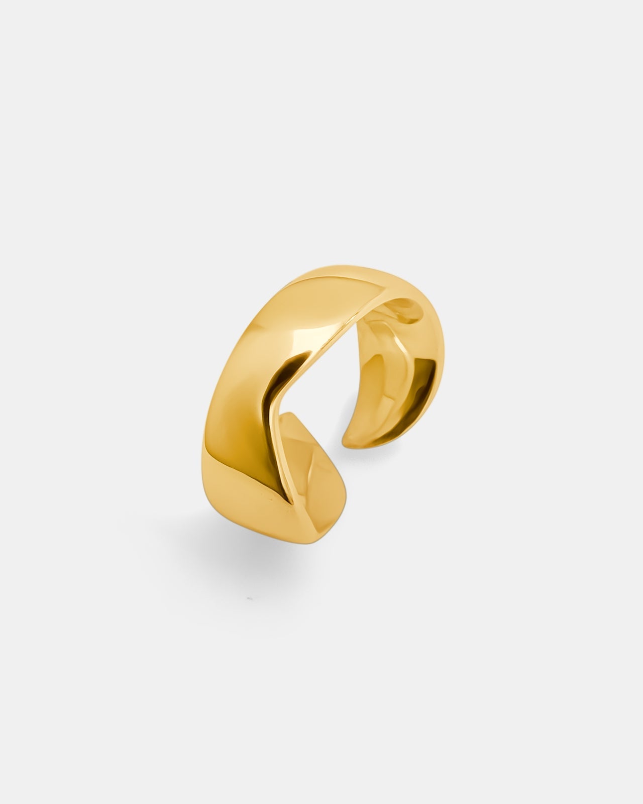 Perfectly Imperfect Cigar Band Ring In Gold Vermeil