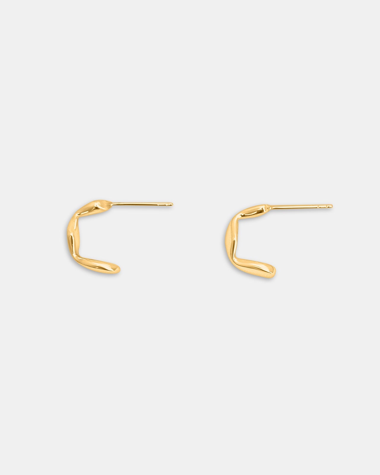 Flux Open Hoop Earrings In Gold Vermeil