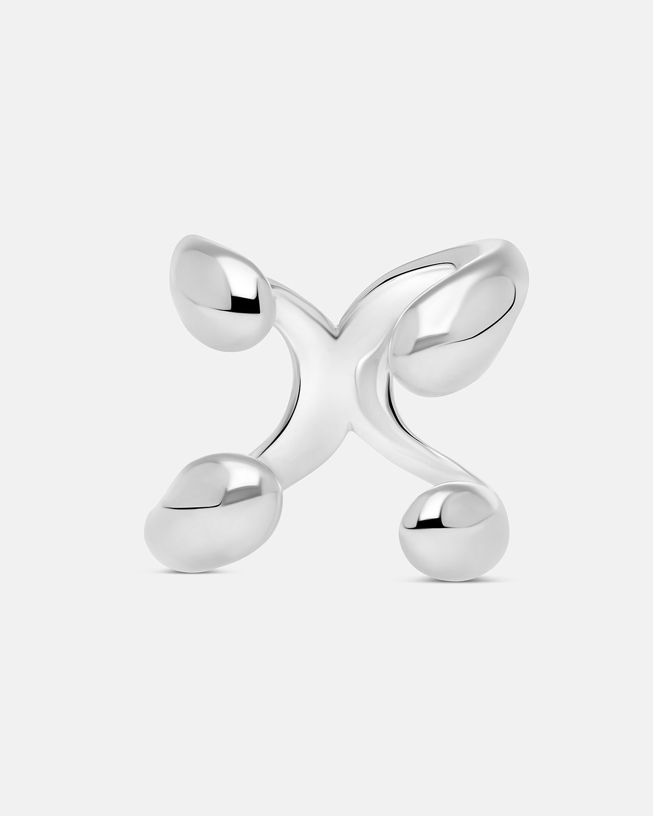 【HYERES LOR】Noailles double circle Silver earring 30cm S, M, L and XL Clover Earrings | Trish Becker Jewelry