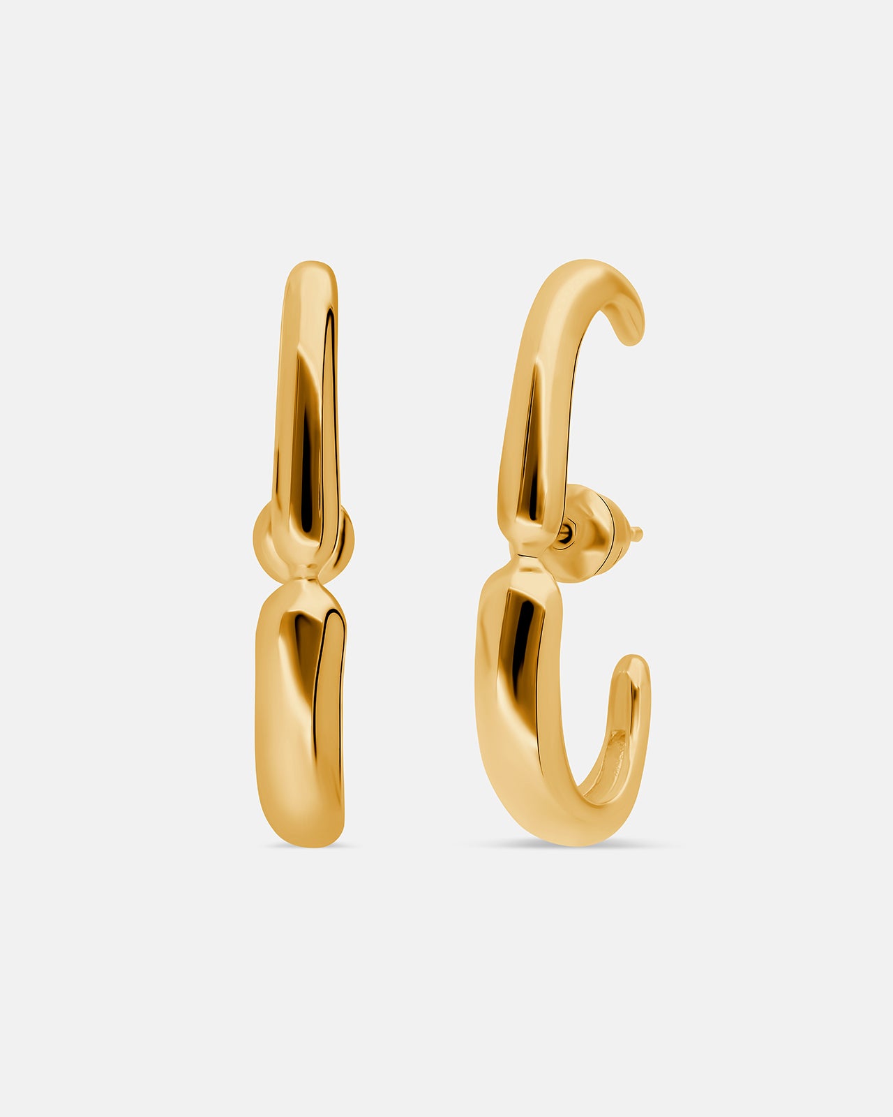 Hope Huggie Earrings Long In Gold Vermeil