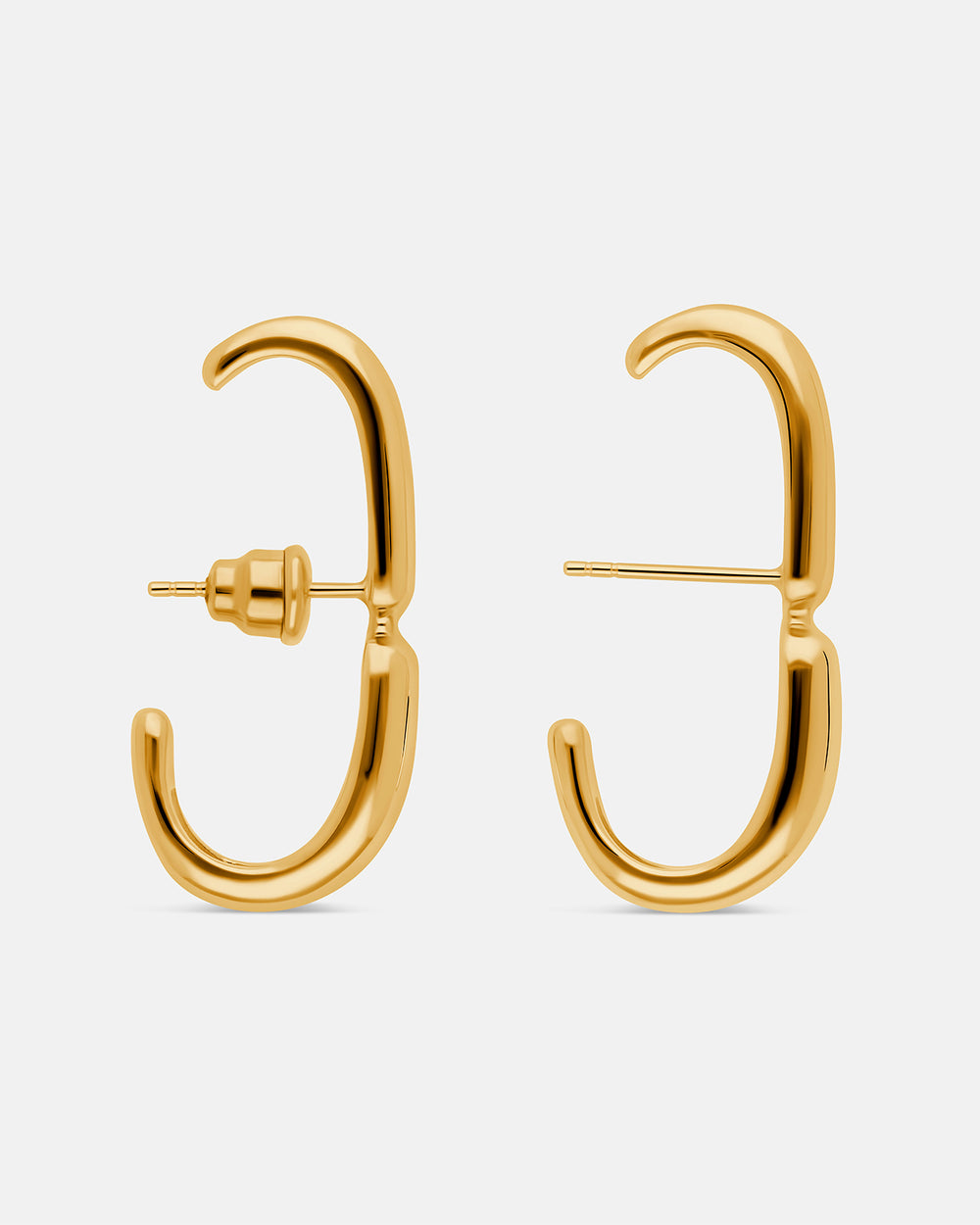 Hope Huggie Earrings Long In Gold Vermeil