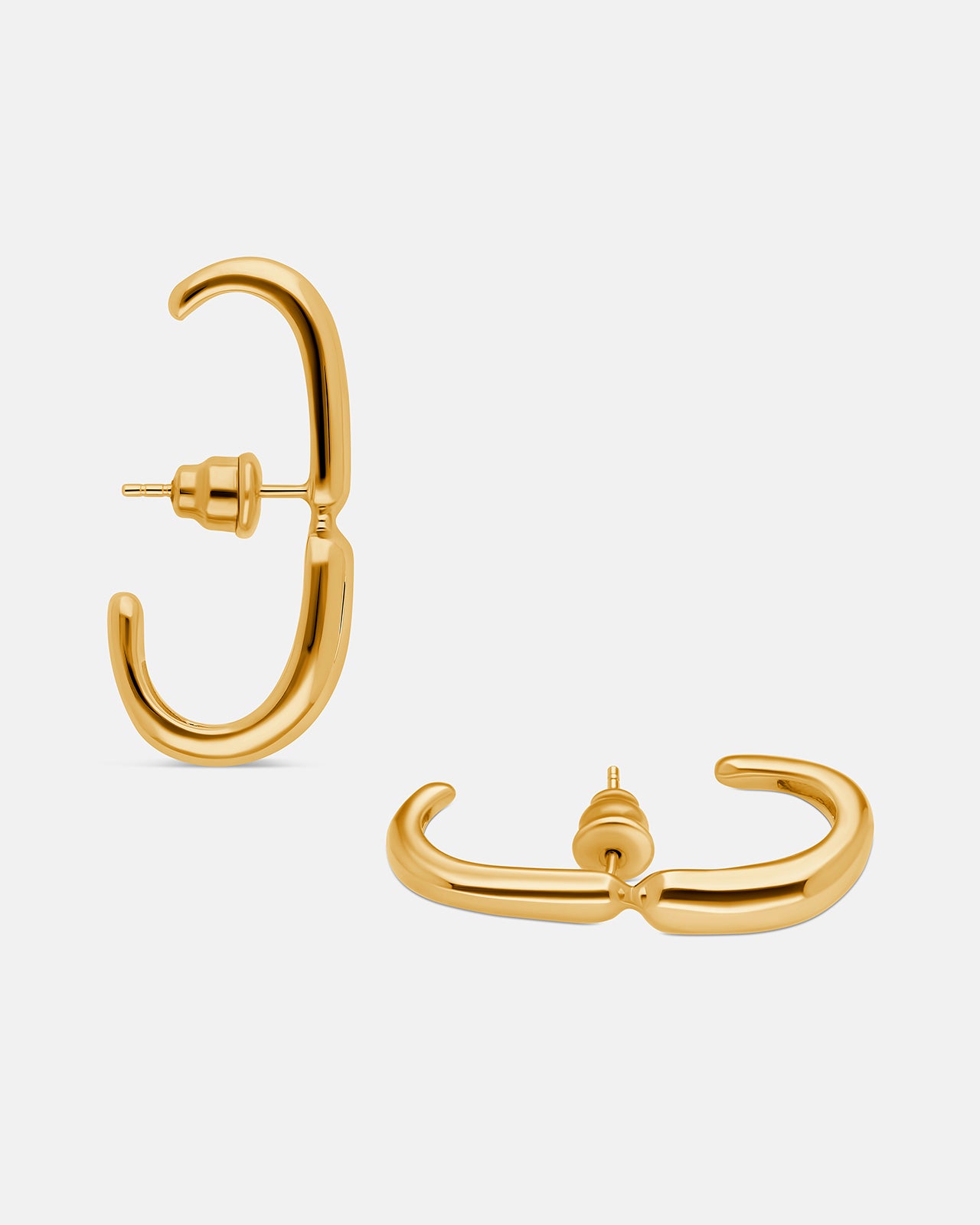 Hope Huggie Earrings Long In Gold Vermeil