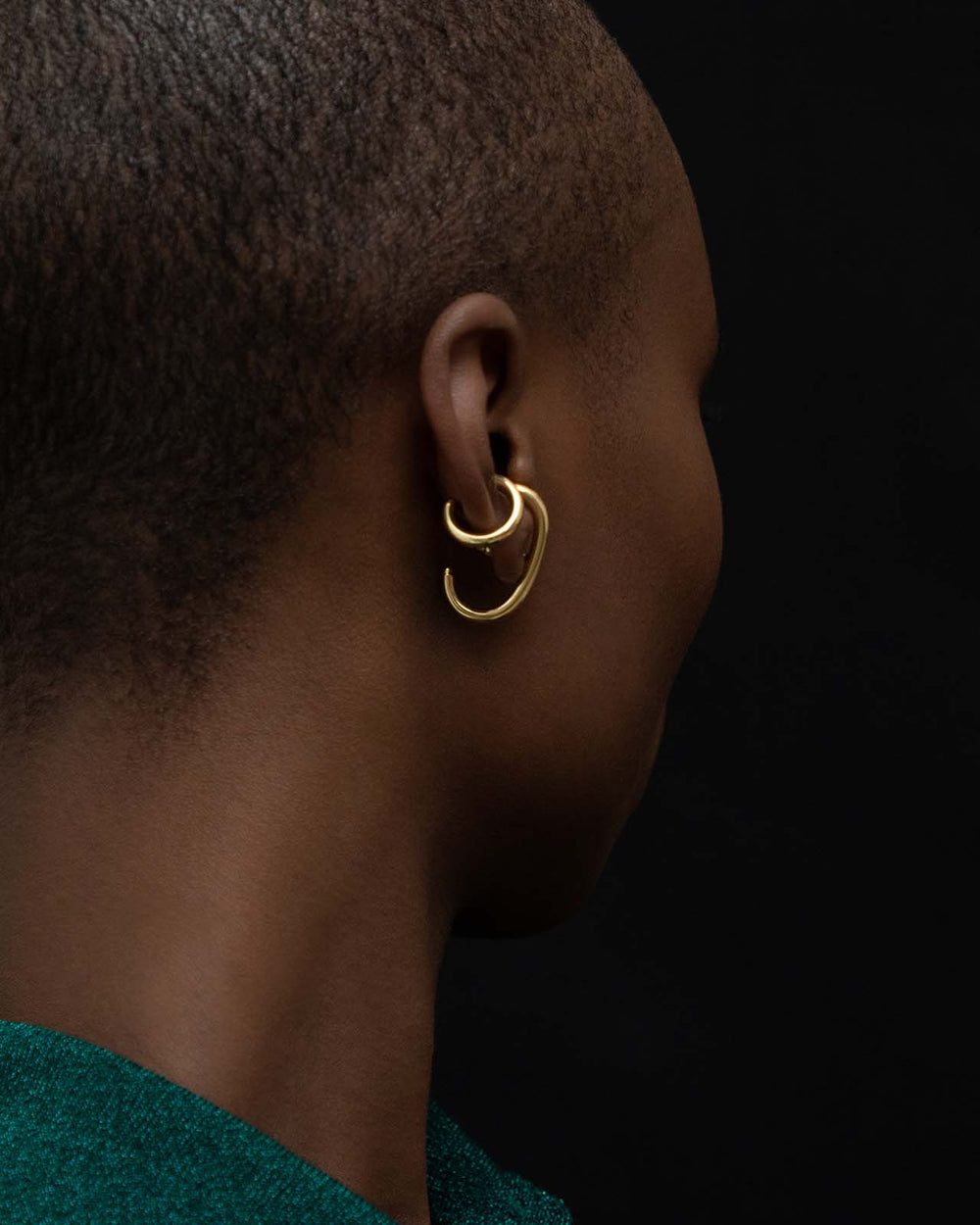 Pendientes Minimalist Huggie en vermeil